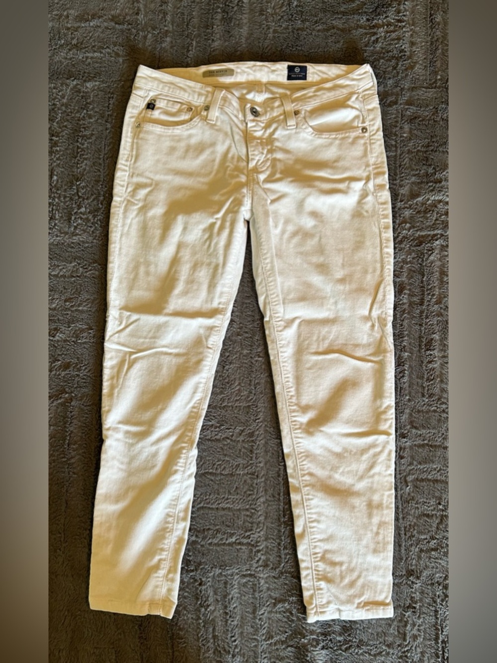 Adriano Goldschmied AG Stevie Slim Straight White Cords